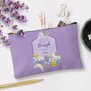 Bolsito Accesorio Pequeño Primavera acuarela Biblia floral Verso personaliza