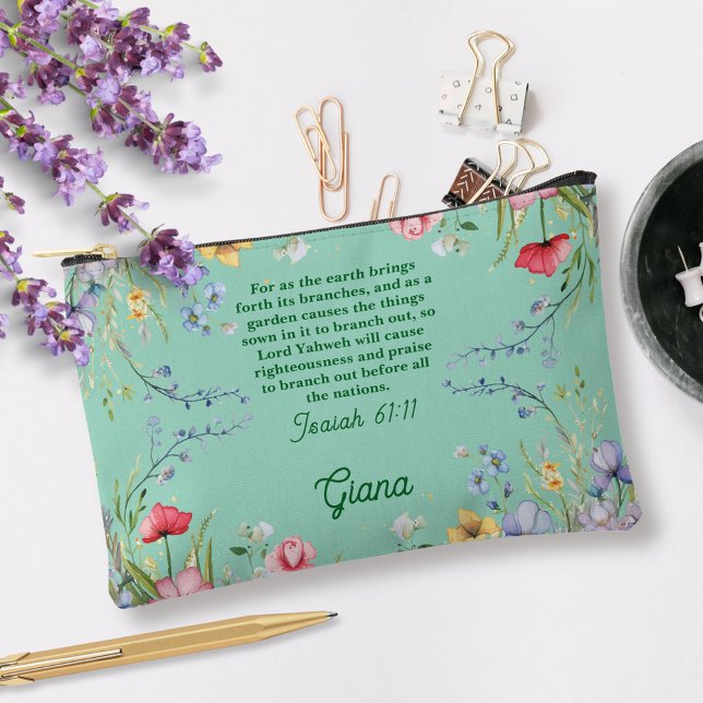 Bolsito Accesorio Pequeño Primavera Flor silvestre Jardín Biblia Verse Perso (Subido por el creador)