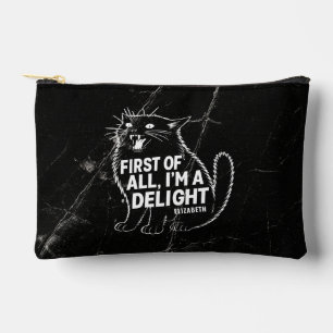 Bolsito Accesorio Pequeño Primero que nada soy un delicioso gato negro rugie