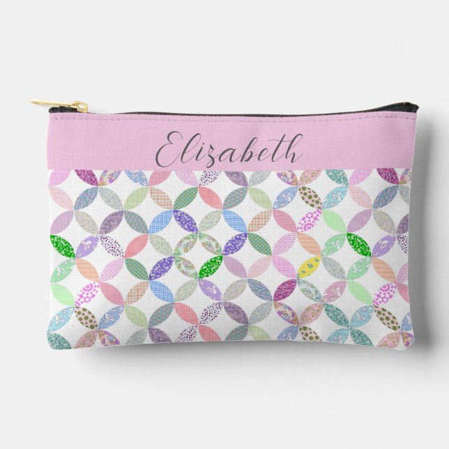 Bolsito Accesorio Pequeño Proyecto personalizado con tema de patchwork de ed (Anverso)