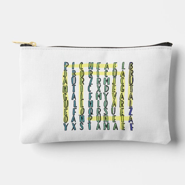 BOLSITO ACCESORIO PEQUEÑO PUERTO RICO WORD SEARCH (Anverso)