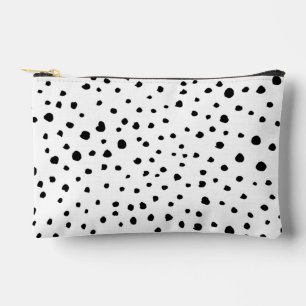 Bolsito Accesorio Pequeño Puntos dálmatas, puntos dálmatas, blanco y negro