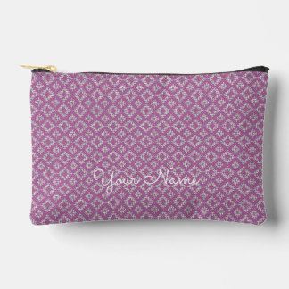 Bolsito Accesorio Pequeño Purple Geometric Personalized Name