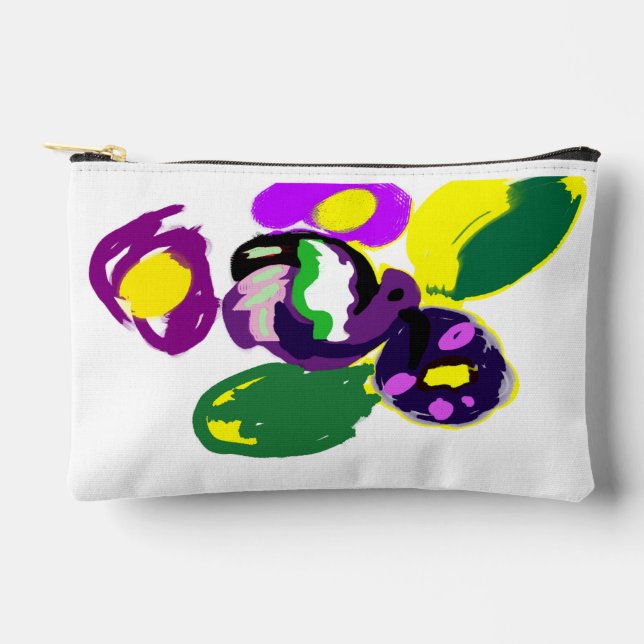 Bolsito Accesorio Pequeño Purple hummingbird and flowers  (Anverso)