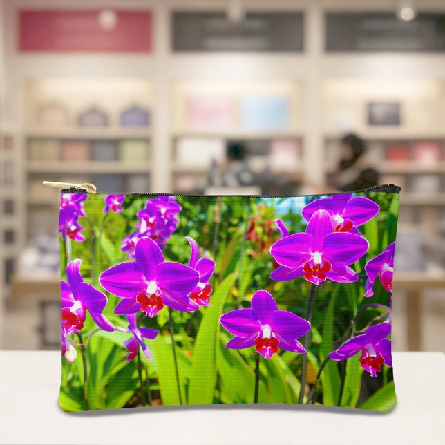 Bolsito Accesorio Pequeño Purple Orchids Pouch (Pouch with purple orchids)