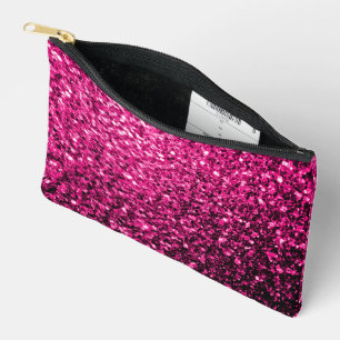 Bolsito Accesorio Pequeño Purpurinas falsos rosados calientes brillan