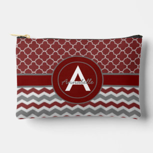 Bolsito Accesorio Pequeño Quatrefoil de la Cruz Roja Gris