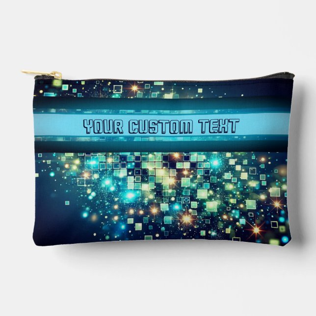 Bolsito Accesorio Pequeño Radiant Pixel Bokeh (Anverso)