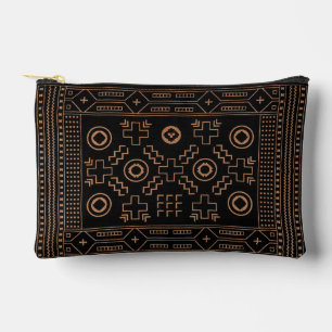 Bolsito Accesorio Pequeño Raíces doradas: Elegancia marroquí negra y tribal