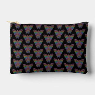 Bolsito Accesorio Pequeño Rainbow Butterfly (black) - Accessories Pouch