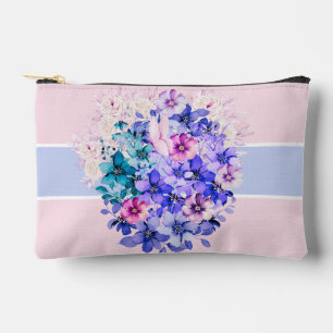 Bolsito Accesorio Pequeño Ramo de flores de mariposas pastel rosa y azul