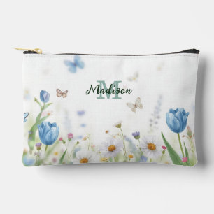 Bolsito Accesorio Pequeño Ramo silvestre de flores primaverales verdes lindo