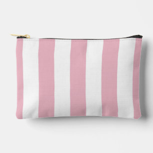 Bolsito Accesorio Pequeño Rayas rosas, franjas blancas, patrón rayado