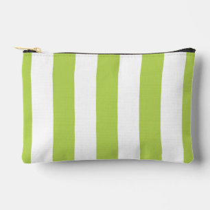Bolsito Accesorio Pequeño Rayas verdes, rayas blancas, patrón rayado