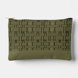 Bolsito Accesorio Pequeño Rectangle Pattern Neutral Army