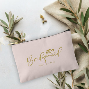 Bolsito Accesorio Pequeño Regalo Cosmético de Nombre con Escritura en Color