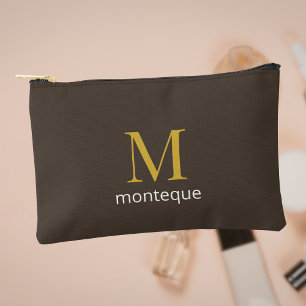 Bolsito Accesorio Pequeño Regalo de lujo personalizado con monograma Taupe p