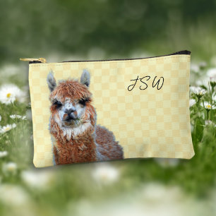 Bolsito Accesorio Pequeño Regalo para tejedora Llama Suministros Monogramado