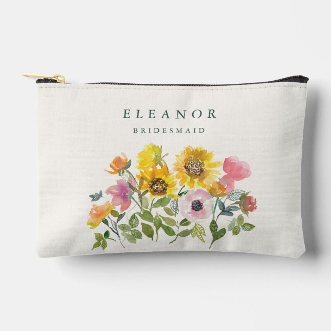 Bolsito Accesorio Pequeño Regalo personalizado de dama de honor acuarela ama (Anverso)