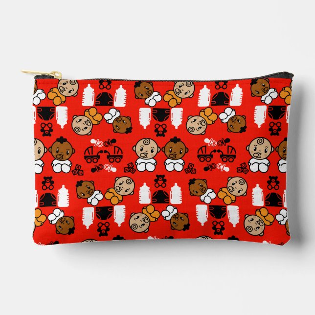 Bolsito Accesorio Pequeño Regalo único de Recién nacido Naranja (Anverso)