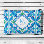 Bolsito Accesorio Pequeño Regalos de damas de honor de Aqua Blue Talavera mo<br><div class="desc">Regalos de damas de honor Talavera mexicana bolsos de inodoro monogramados Aqua Blue Azulejo Talavera Baldosas españolas mexicanas bolsa elegante dama de honor regalos de fiesta de novias,  colores vivos vivos y negritas bolsa de inodoro personalizada</div>
