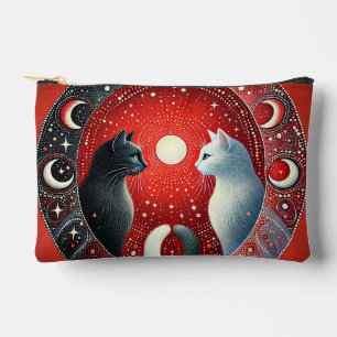 Bolsito Accesorio Pequeño Representación artística de gatos Yin y Yang