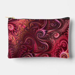 Bolsito Accesorio Pequeño Resumen Colorido Burgundy Carmine Spiral Patrón