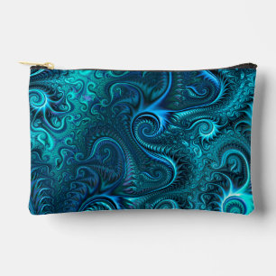 Bolsito Accesorio Pequeño Resumen del patrón de espiral azul y Verde azulado