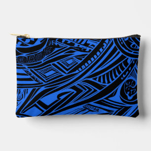 Bolsito Accesorio Pequeño Resumen Tribal Negro Y Azul