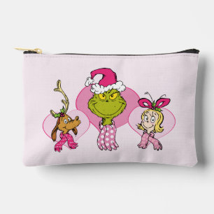 Bolsito Accesorio Pequeño Retrato del equipo Grinch de San Valentín en rosa