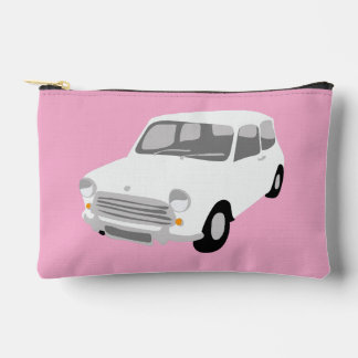 Bolsito Accesorio Pequeño Retro Car Pink and White