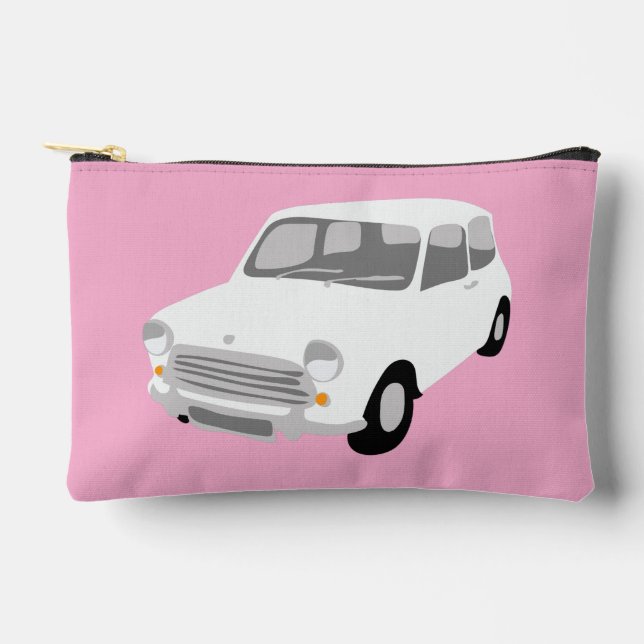 Bolsito Accesorio Pequeño Retro Car Pink and White (Anverso)
