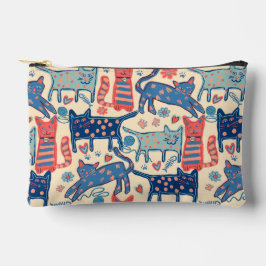 Bolsito Accesorio Pequeño Retro Cats 