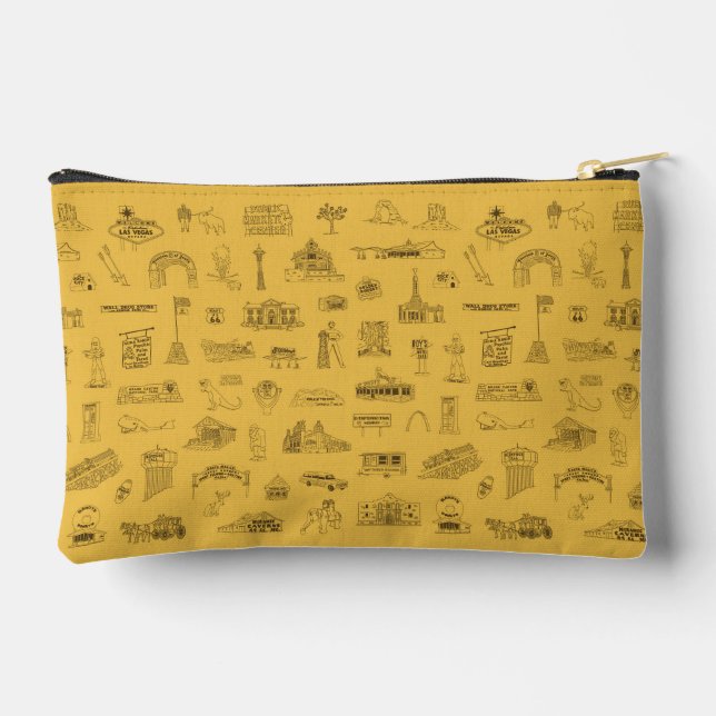 Bolsito Accesorio Pequeño Retro Road Trip Cosmetic Bag (Reverso )