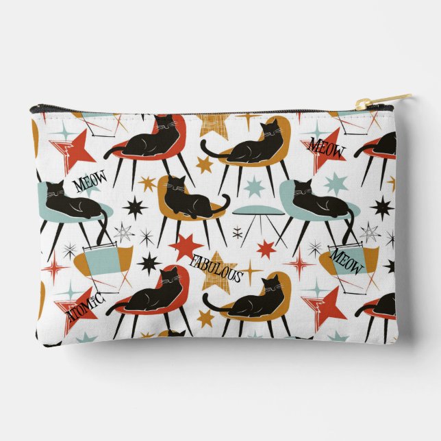 Bolsito Accesorio Pequeño Retro Swanky Black Cat in Atomic MCM Accessory Bag (Reverso )