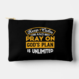Bolsito Accesorio Pequeño Reza y confía en el plan ilimitado de Dios basado 