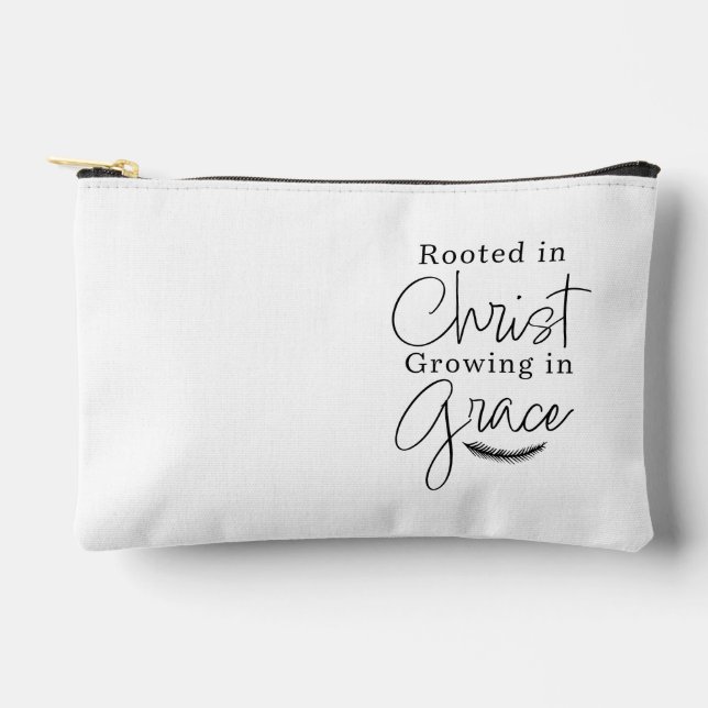 Bolsito Accesorio Pequeño Rooted in Christ Growing in Grace Religious (Anverso)