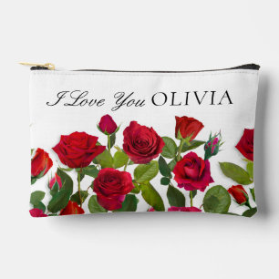 Bolsito Accesorio Pequeño Rosa Roja Moderna Minimalista Nombre Te Amo