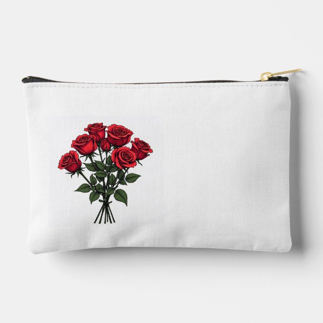 Bolsito Accesorio Pequeño rosa rojo (Reverso )