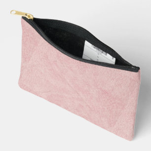 Bolsito Accesorio Pequeño Rosa Rubor Sólido Texturizado