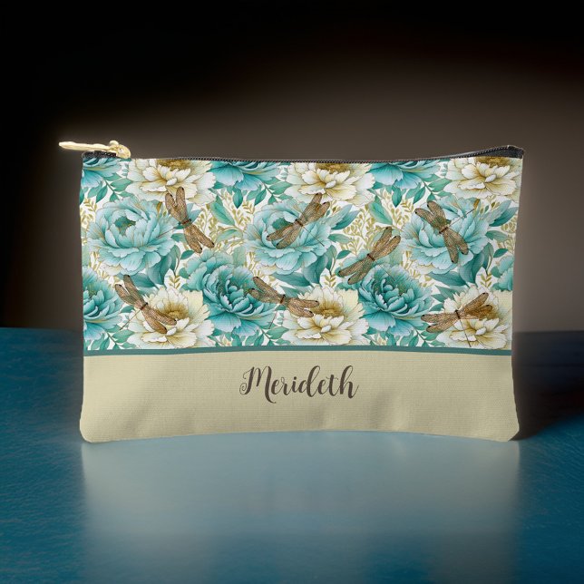 Bolsito Accesorio Pequeño Rosas románticos de aqua floral (Subido por el creador)
