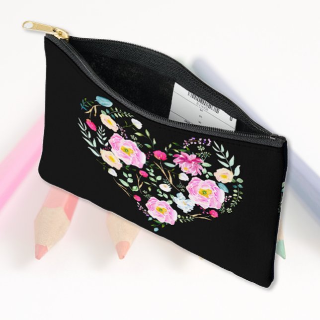 Bolsito Accesorio Pequeño Rosas rosadas y corazón (Subido por el creador)