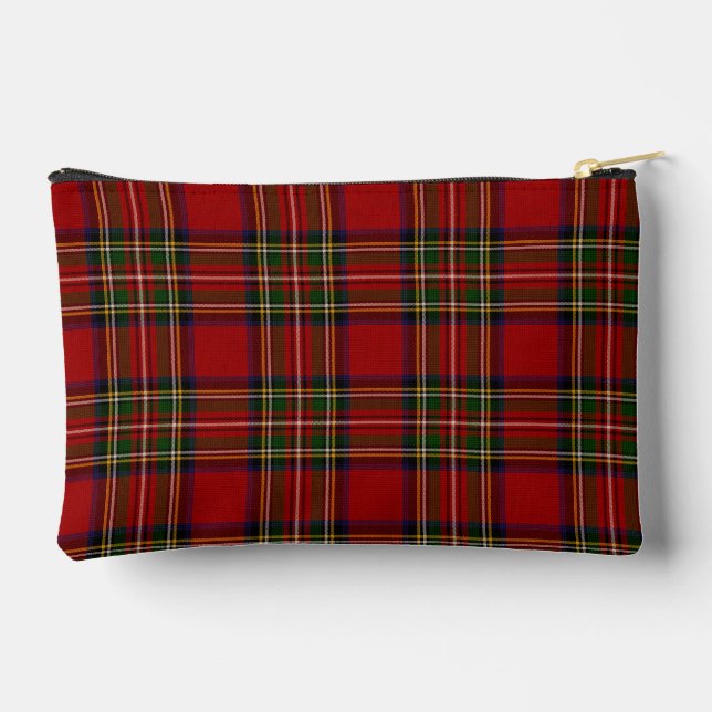 Bolsito Accesorio Pequeño Royal Stewart Clan Tartan Plaid (Reverso )