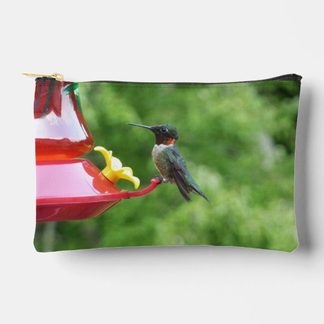 Bolsito Accesorio Pequeño Ruby-Throated Hummingbird Bird Photography (Anverso)