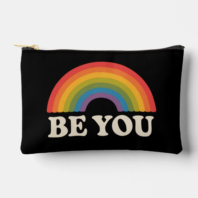 Bolsito Accesorio Pequeño Sea usted Gay Lesbian Orgullo LGBTQ Aliado Rainbow (Anverso)