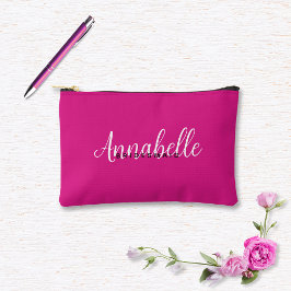 Bolsito Accesorio Pequeño Sencillo Moderno Rosa Magenta Personalizado para B