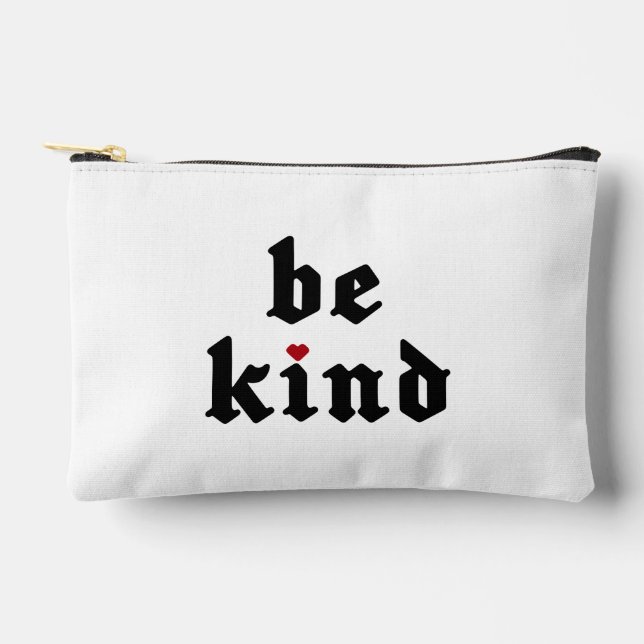 Bolsito Accesorio Pequeño Ser amable - Mensaje positivo simple (Anverso)
