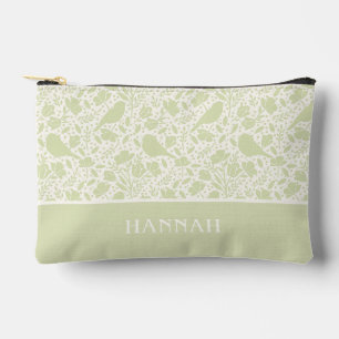 Bolsito Accesorio Pequeño Serenos Pájaros y Florales Monogramados