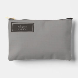 Bolsito Accesorio Pequeño Serious Classic Minimal Simple Grey
