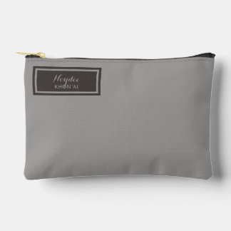 Bolsito Accesorio Pequeño Serious Classic Minimal Simple Grey